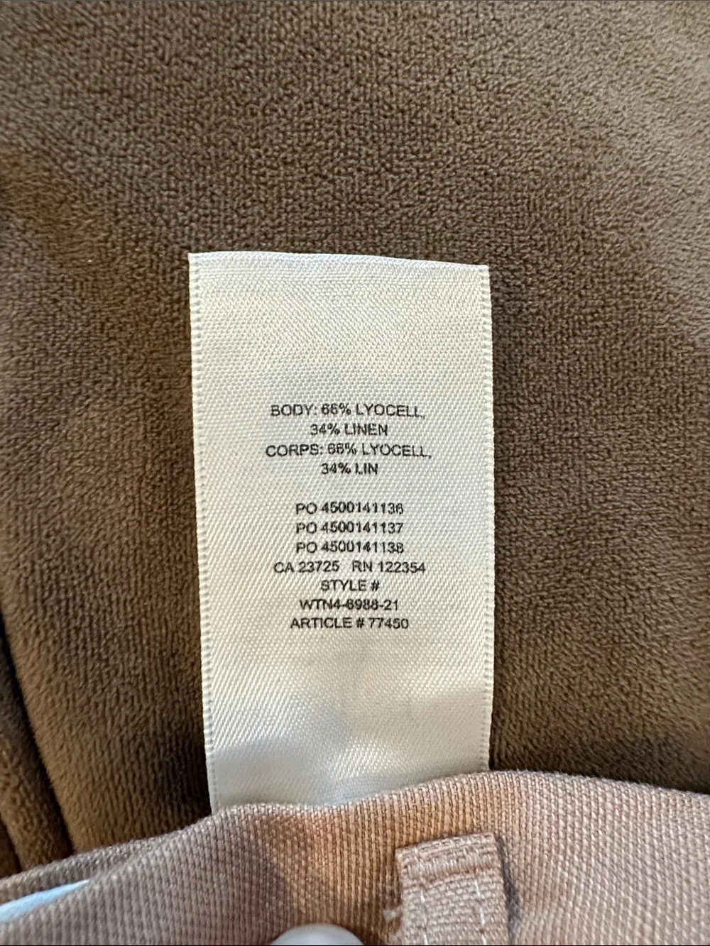 Aritzia Wilfred The Effortless Pant Linen regular length
